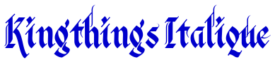 Kingthings Italique шрифт